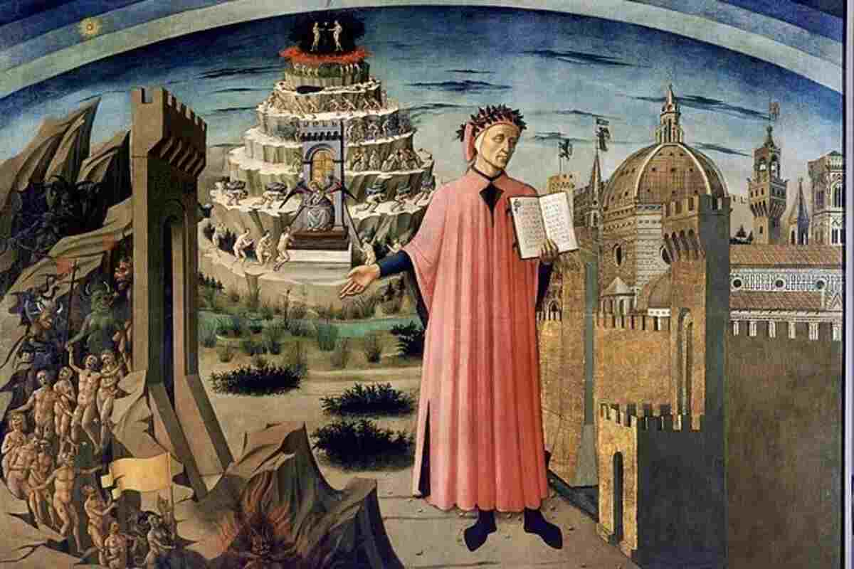 Dante con Divina Commedia
