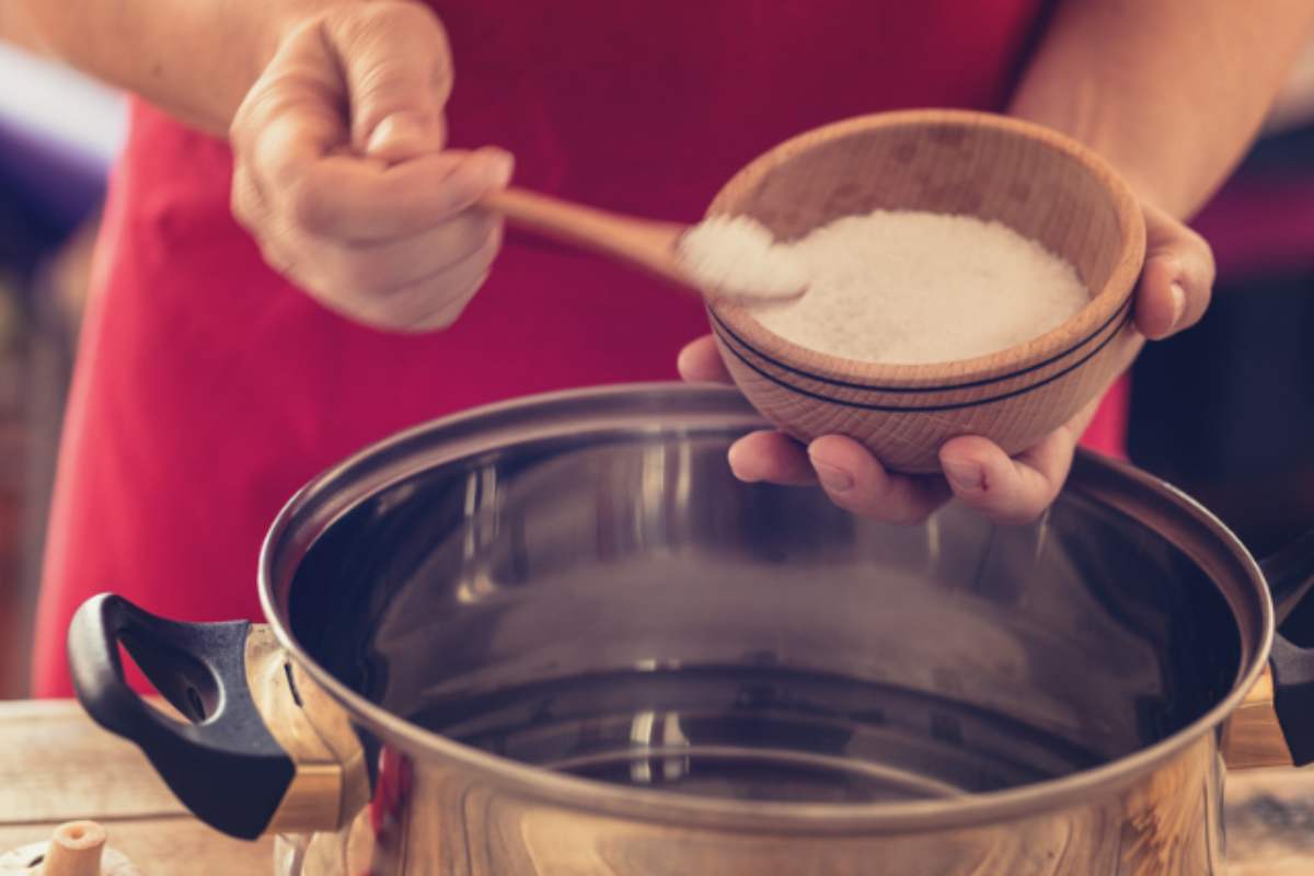 errore sale nell'acqua della pasta